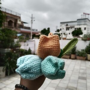 forever tulips – crochet flower trio (pack of 3)