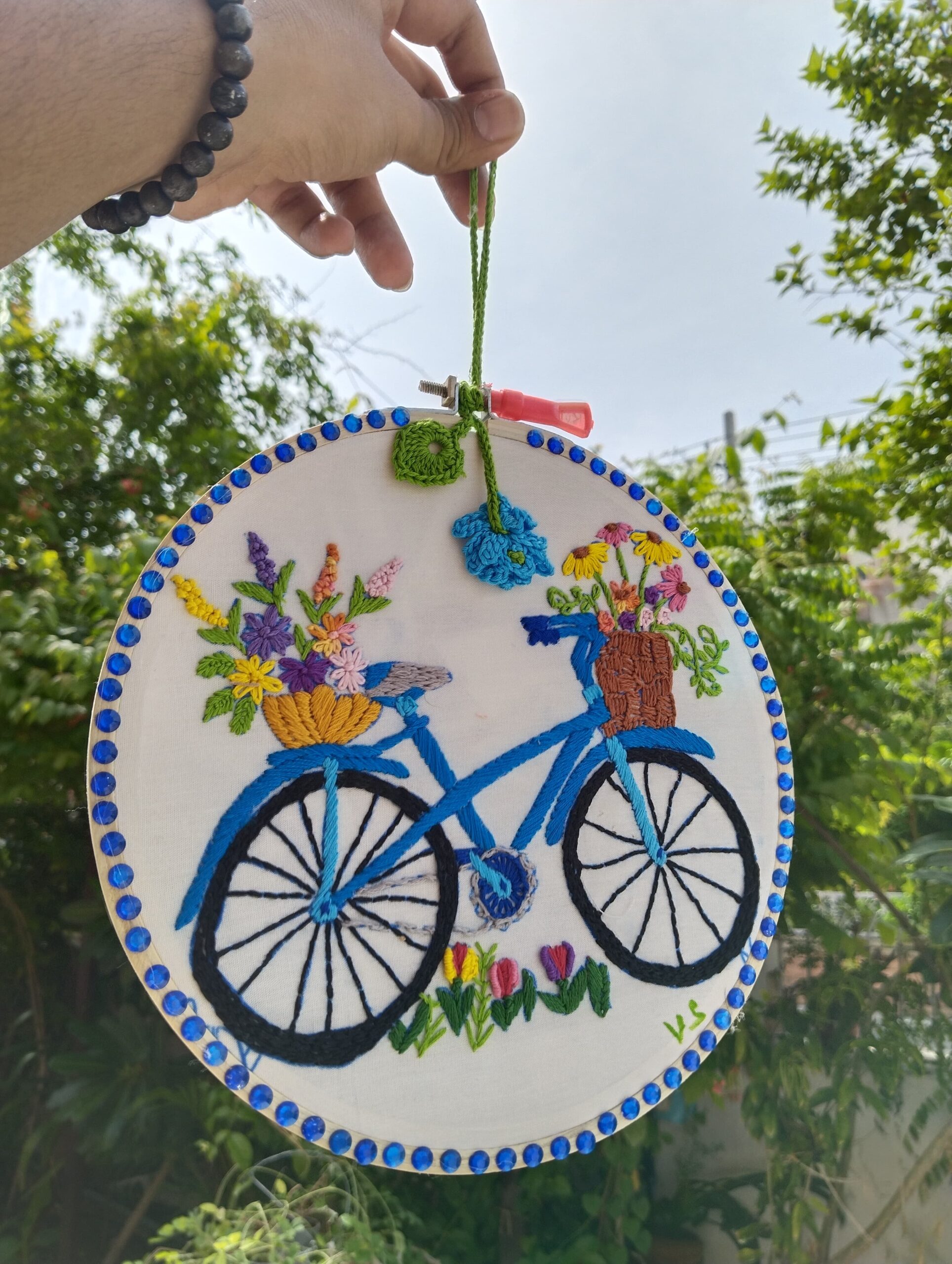 bloomcycle embroidered art bloomcycle embroidered art