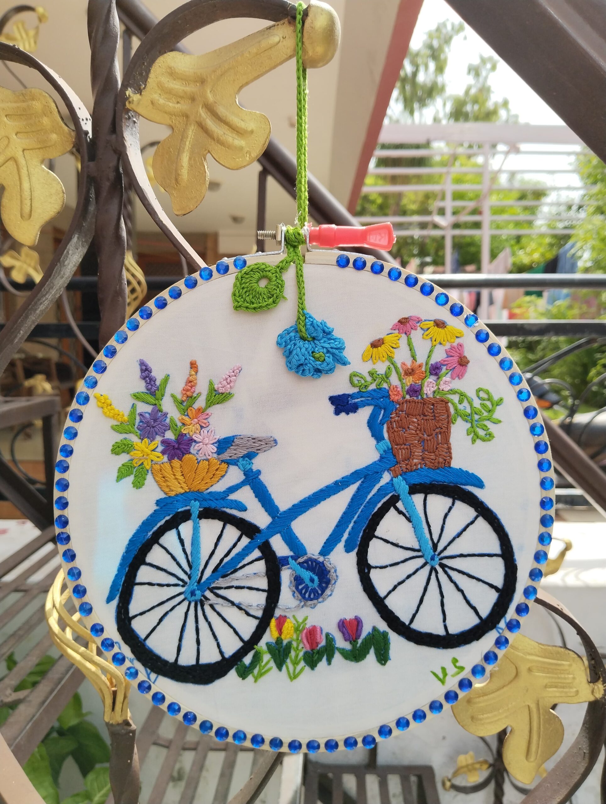 bloomcycle embroidered art bloomcycle embroidered art