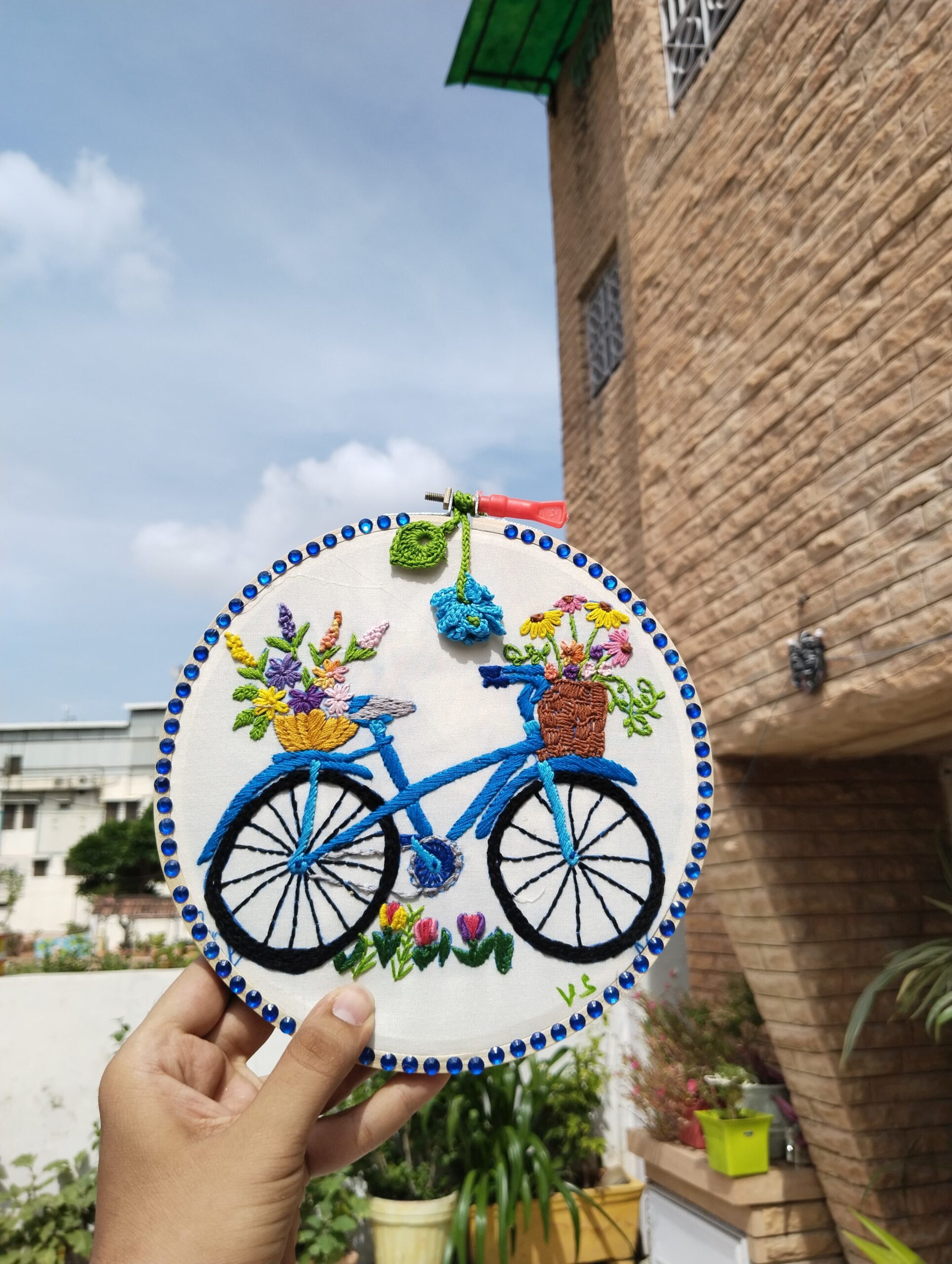 bloomcycle embroidered art bloomcycle embroidered art