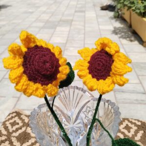 crochet sunflowers – set of 2