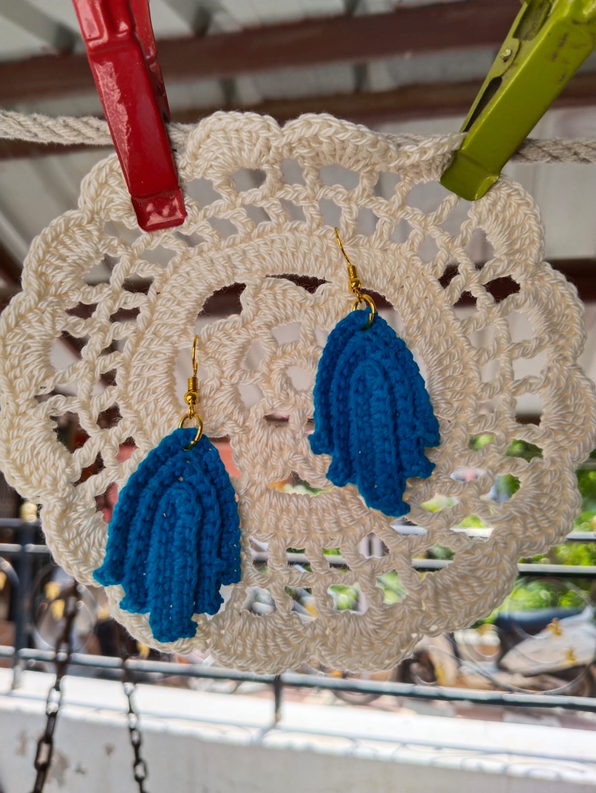 cascade drop earrings – blue cascade drop earrings – blue