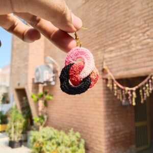triple link crochet earrings