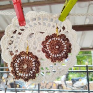 cocoa pearl hoop