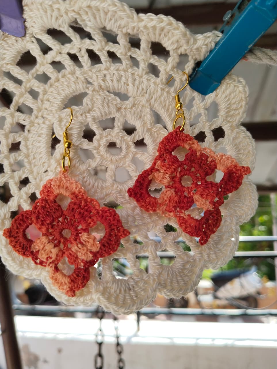 sunset bloom crochet earrings sunset bloom crochet earrings