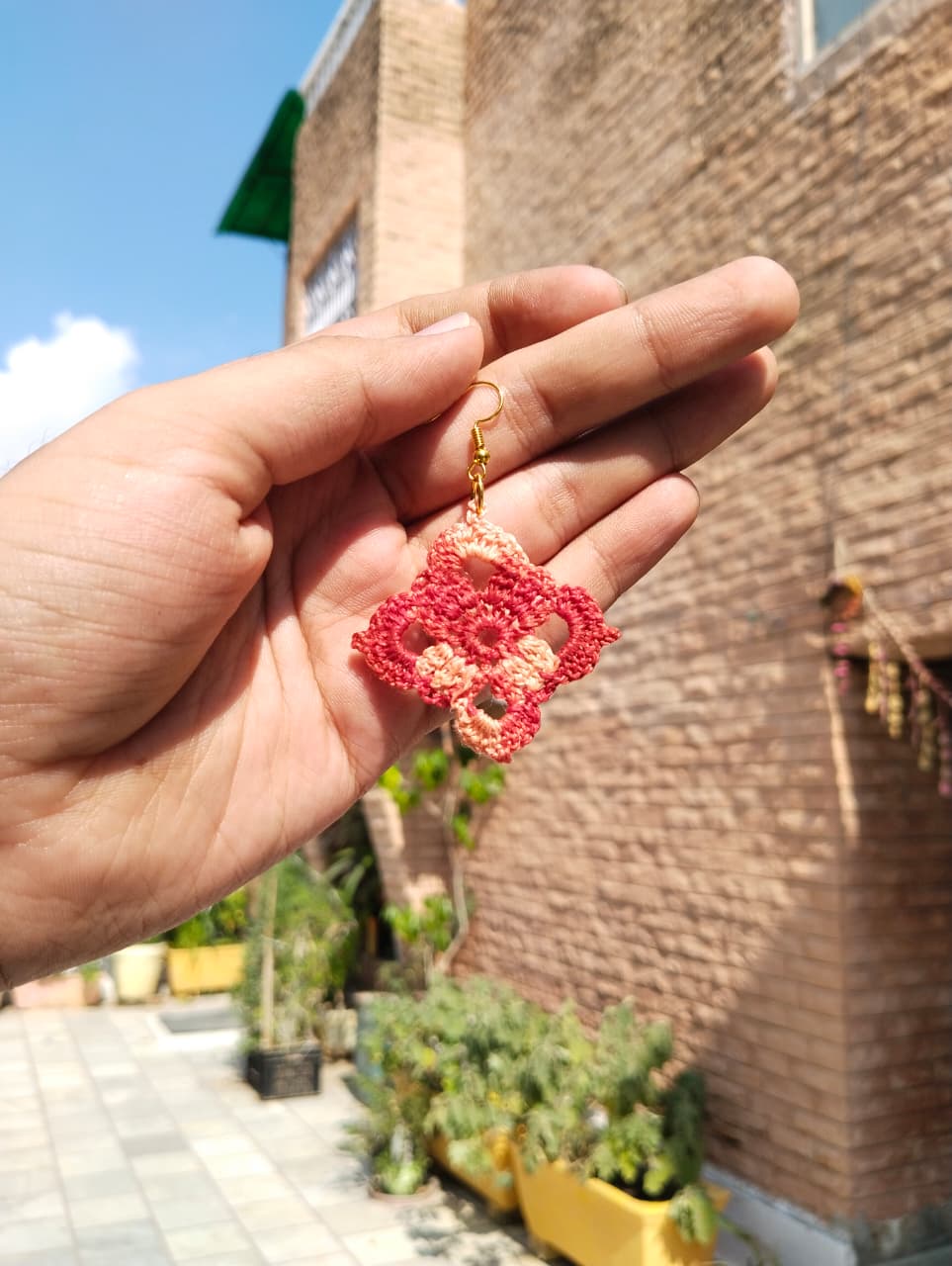 sunset bloom crochet earrings sunset bloom crochet earrings
