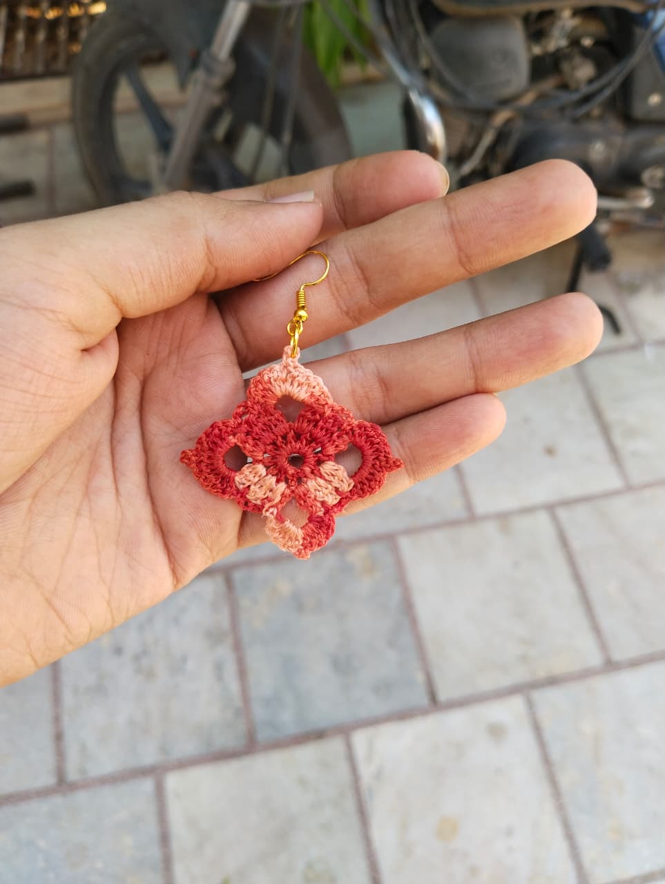 sunset bloom crochet earrings sunset bloom crochet earrings