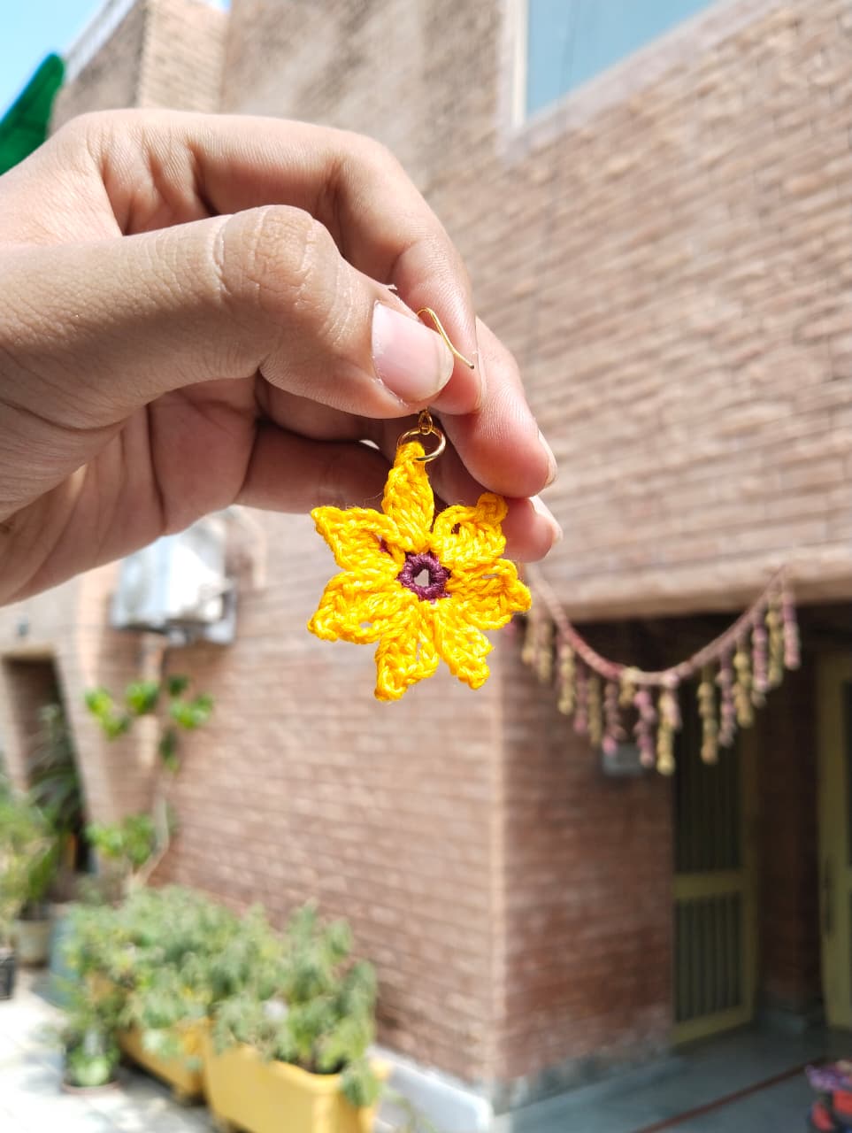golden sunflower charm earrings golden sunflower charm earrings
