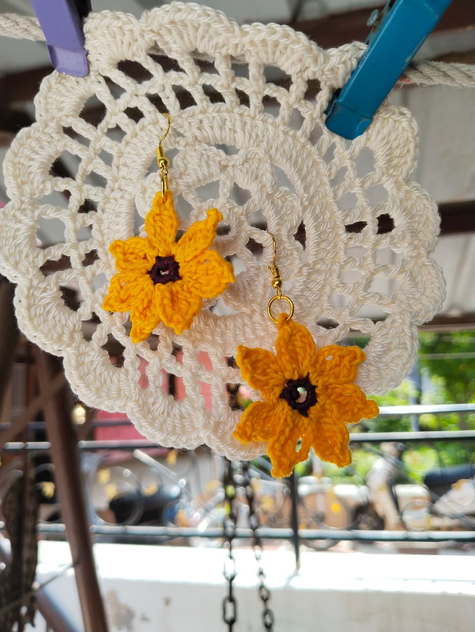 golden sunflower charm earrings golden sunflower charm earrings