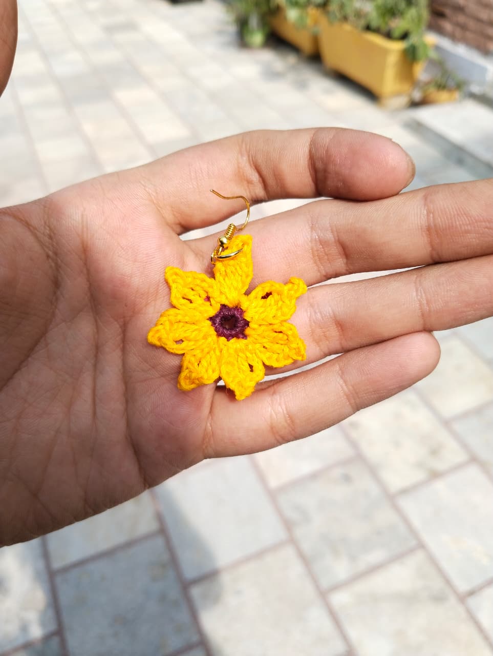 golden sunflower charm earrings golden sunflower charm earrings