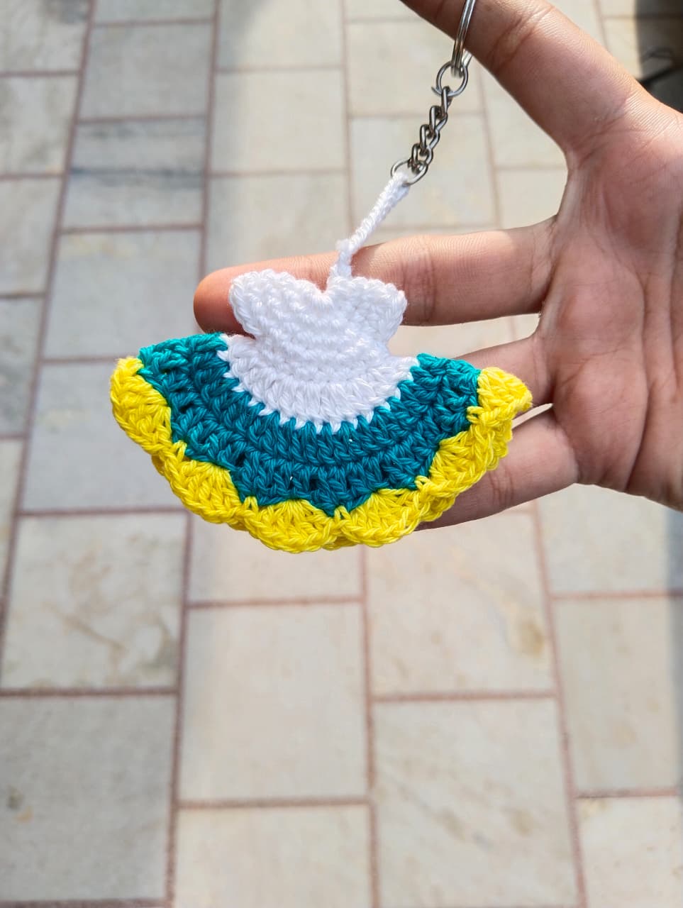 crochet "little dolly" dress keychain crochet "little dolly" dress keychain