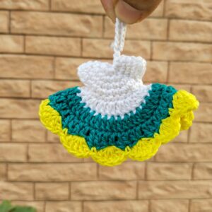 crochet "little dolly" dress keychain